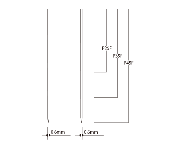F・ピンネイル カラーあり (P25F/P35F/P45F)