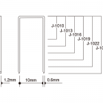 ステープル　J-10　（JIS呼び　10□  J）　（J-1006/J-1008/J-1010/J-1010-S/J-1013/J-1013-S/J-1016/J-1016-S/J-1019/J-1019シロ/J-1019-S/J-1022/J-1022シロ/J-1022-S/J-1025/J-1025シロ/J-1025-S）