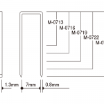 ステープル　M-07　（JIS呼び　7□  M）　（M-0710/M-0713/M0716/M-0716-S/M-0719/M-0719シロ/M-0719-S/M-0722/M-0722シロ/M-0722-S/M-0725/M-0725シロ/M-0725-S）